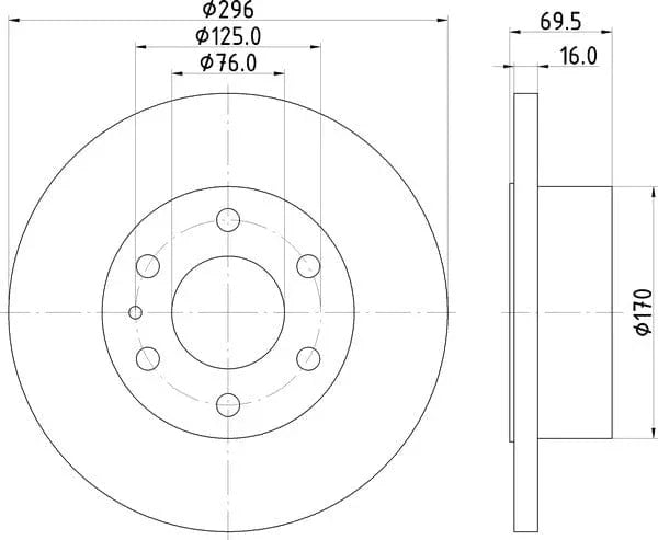 Mintex Brake Discs Rear Solid Set Of 2 MDC2247 296mm - image 4
