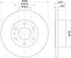 Mintex Brake Discs Rear Solid Set Of 2 MDC2247 296mm thumbnail