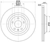 Mintex Brake Discs Rear Vented Set Of 2 MDC2249 330mm thumbnail
