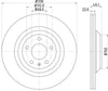 Mintex Brake Discs Rear Vented Set Of 2 MDC2249 330mm thumbnail