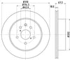 Mintex Brake Discs Rear Vented Set Of 2 MDC2250 310mm thumbnail