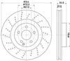 Mintex Brake Discs Front Perforated Vented Set Of 2 MDC2251 344mm thumbnail