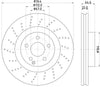 Mintex Brake Discs Front Perforated Vented Set Of 2 MDC2251 344mm thumbnail