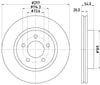Mintex Brake Discs Front Vented Set Of 2 MDC2255 297mm thumbnail