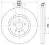 Mintex Brake Discs Front Vented Set Of 2 MDC2256 345mm thumbnail