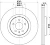 Mintex Brake Discs Front Vented Set Of 2 MDC2262 345mm thumbnail