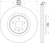 Mintex Brake Discs Front Vented Set Of 2 MDC2262 345mm thumbnail