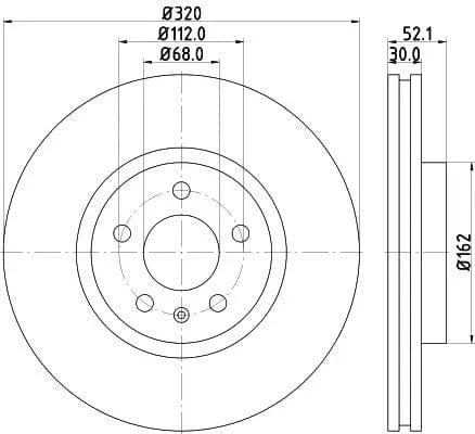 Mintex Brake Discs Front Vented Set Of 2 MDC2263 320mm - image 3