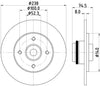 Mintex Brake Discs Rear Solid Set Of 2 MDC2266 238mm thumbnail