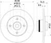 Mintex Brake Discs Rear Solid Set Of 2 MDC2266 238mm thumbnail