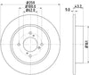 Mintex Brake Discs Rear Solid Set Of 2 MDC2267 259mm thumbnail