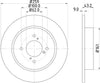 Mintex Brake Discs Rear Solid Set Of 2 MDC2267 259mm thumbnail