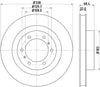Mintex Brake Discs Front Vented Set Of 2 MDC2273 338mm thumbnail
