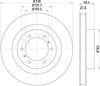 Mintex Brake Discs Front Vented Set Of 2 MDC2273 338mm thumbnail
