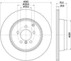 Mintex Brake Discs Rear Vented Set Of 2 MDC2274 365mm thumbnail