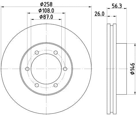 Mintex Brake Discs Front Vented Set Of 2 MDC2275 258mm - image 3
