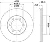 Mintex Brake Discs Front Vented Set Of 2 MDC2275 258mm thumbnail