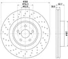 Mintex Brake Discs Front Perforated Vented Set Of 2 MDC2276 360mm thumbnail