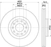 Mintex Brake Discs Front Vented Set Of 2 MDC2282 321mm thumbnail