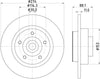 Mintex Brake Discs Rear Solid Set Of 2 MDC2284 274mm thumbnail