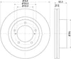 Mintex Brake Discs Front Vented Set Of 2 MDC2287 340mm thumbnail