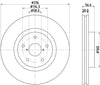 Mintex Brake Discs Front Vented Set Of 2 MDC2289 316mm thumbnail