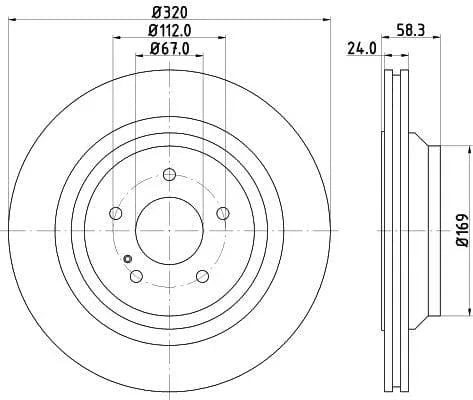 Mintex Brake Discs Rear Vented Set Of 2 MDC2291 320mm - image 3