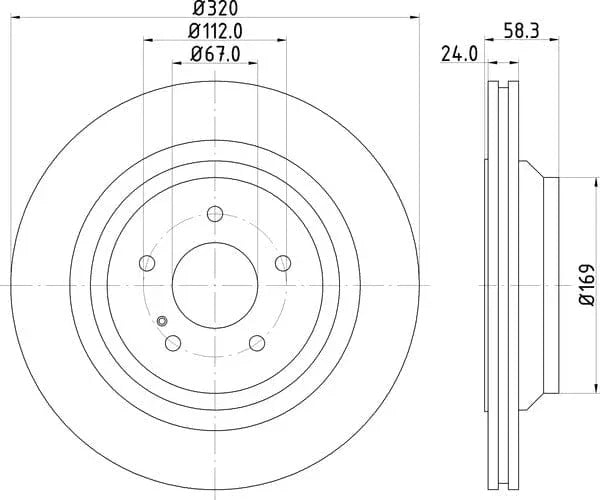 Mintex Brake Discs Rear Vented Set Of 2 MDC2291 320mm - image 4