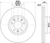 Mintex Brake Discs Front Vented Set Of 2 MDC2293 304mm thumbnail