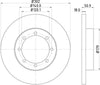 Mintex Brake Discs Rear Solid Set Of 2 MDC2294 302mm thumbnail