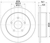 Mintex Brake Discs Rear Solid Set Of 2 MDC2297 316mm thumbnail