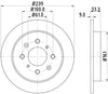 Mintex Brake Discs Rear Solid Set Of 2 MDC2299 239mm thumbnail
