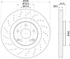 Mintex Brake Discs Front Perforated Vented Set Of 2 MDC2301 330mm thumbnail