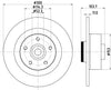 Mintex Brake Discs Rear Solid Set Of 2 MDC2305 300mm thumbnail
