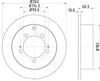 Mintex Brake Discs Rear Solid Set Of 2 MDC2307 262mm thumbnail