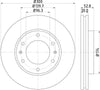 Mintex Brake Discs Front Vented Set Of 2 MDC2312 300mm thumbnail