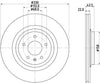 Mintex Brake Discs Rear Vented Set Of 2 MDC2318 330mm thumbnail