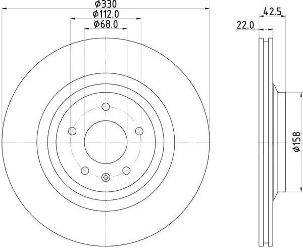 Mintex Brake Discs Rear Vented Set Of 2 MDC2318 330mm - image 4