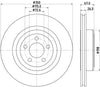 Mintex Brake Discs Rear Vented Set Of 2 MDC2320 350mm thumbnail