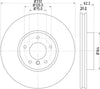 Mintex Brake Discs Front Vented Set Of 2 MDC2329 332mm thumbnail