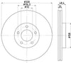Mintex Brake Discs Front Vented Set Of 2 MDC2340 320mm thumbnail