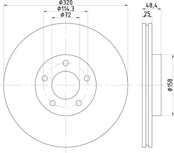 Mintex Brake Discs Front Vented Set Of 2 MDC2340 320mm - image 4