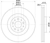 Mintex Brake Discs Front Vented Set Of 2 MDC2341 305mm thumbnail