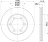 Mintex Brake Discs Front Vented Set Of 2 MDC2347 285mm thumbnail