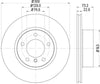 Mintex Brake Discs Front Vented Set Of 2 MDC2351 300mm thumbnail