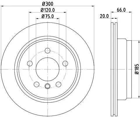 Mintex Brake Discs Rear Vented Set Of 2 MDC2356 300mm - image 3