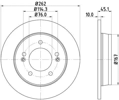 Mintex Brake Discs Rear Solid Set Of 2 MDC2366 262mm - image 3