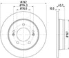 Mintex Brake Discs Rear Solid Set Of 2 MDC2366 262mm thumbnail