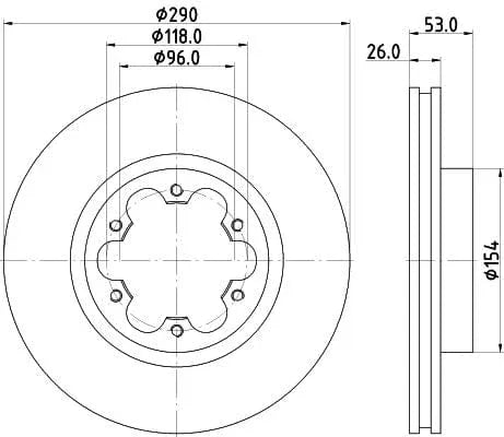 Mintex Brake Discs Front Vented Set Of 2 MDC2369 290mm - image 3