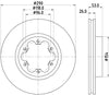 Mintex Brake Discs Front Vented Set Of 2 MDC2369 290mm thumbnail